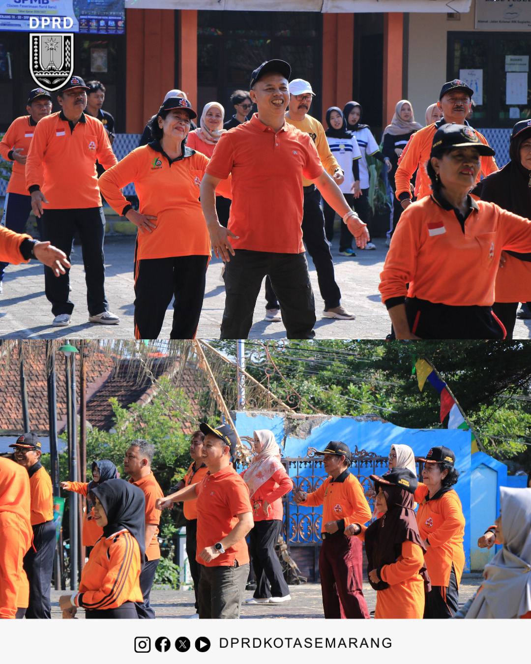 Image Berita Ketua Komisi D DPRD Kota Semarang menghadiri sekaligus memberikan sambutan pada kegiatan Senam Bersama HIPPRADA 2