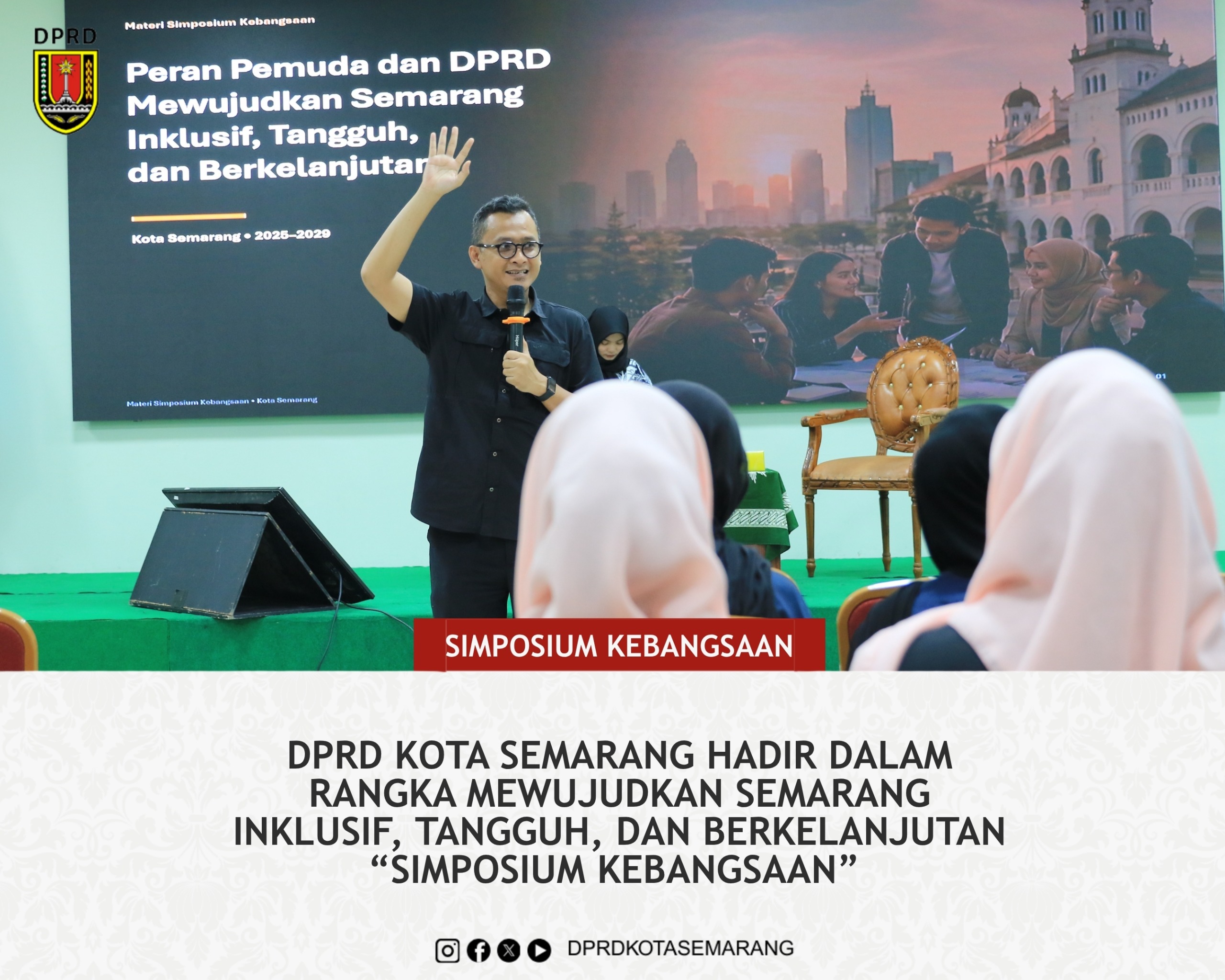 Image Berita Anggota DPRD Kota Semarang Ali Umar Dani menghadiri kegiatan Simposium Kebangsaan yang diselenggarakan oleh BEM KM Universitas Muhammadiyah Semarang. 3